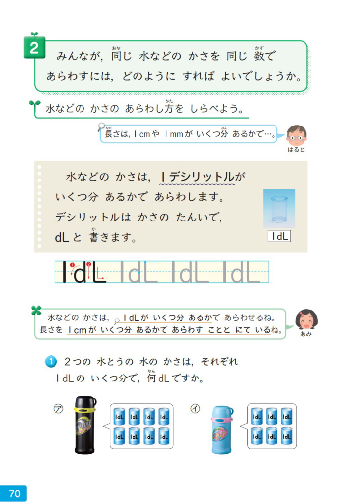 2年 必要感をもって普遍単位を導入する Math Connect 東京書籍 先生のための算数数学ポータルサイト