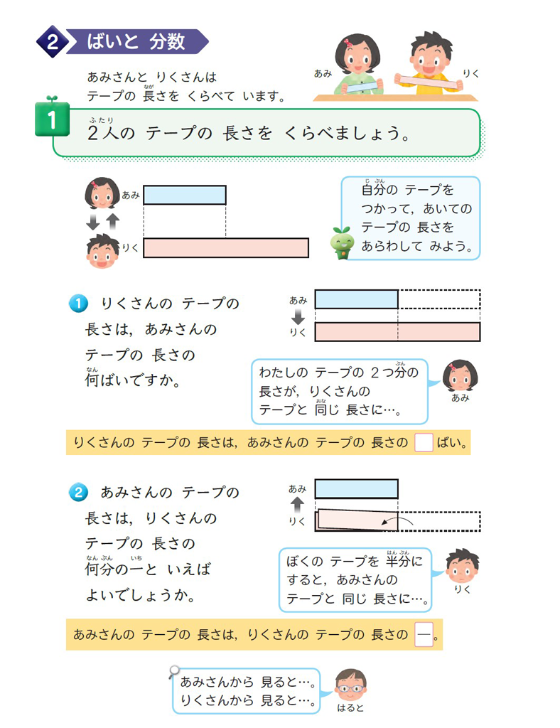 3年 分数とわり算 割合の素地づくり Math Connect 東京書籍 先生のための算数数学ポータルサイト