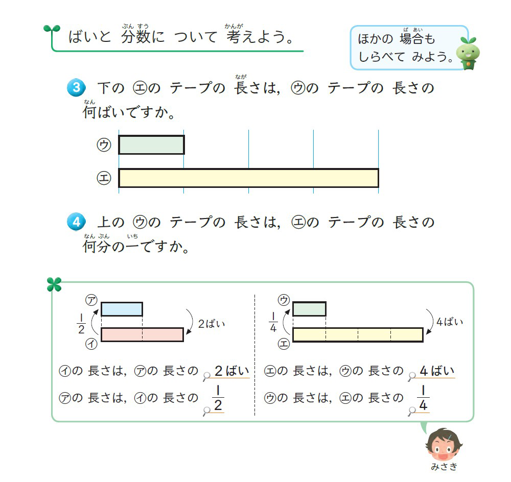 3年 分数とわり算 割合の素地づくり Math Connect 東京書籍 先生のための算数数学ポータルサイト