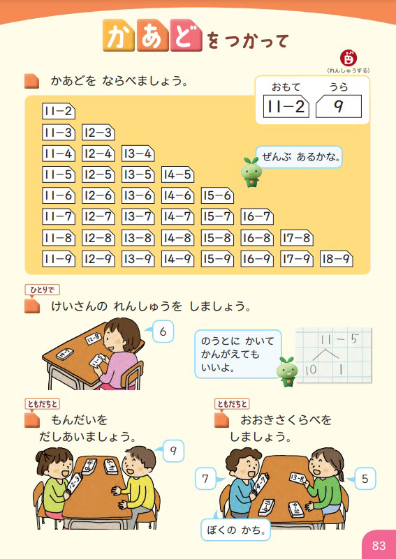 1年⑬】カードを使って計算練習！ | math connect | 東京書籍 | 先生の 
