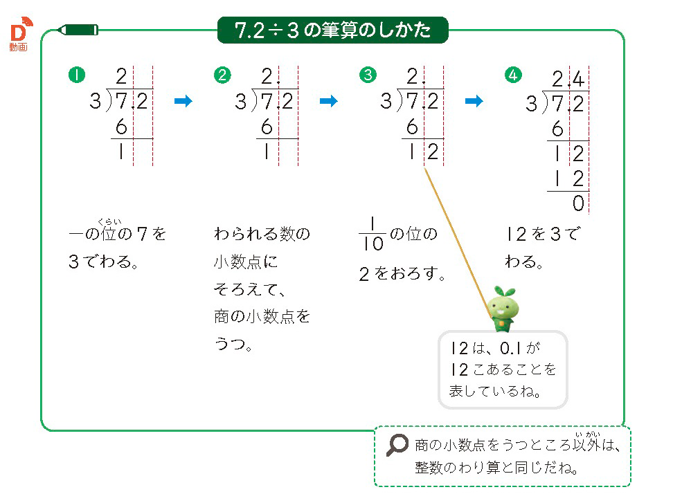 【4年⑬】小数のわり算の、あまりの大きさを考える02