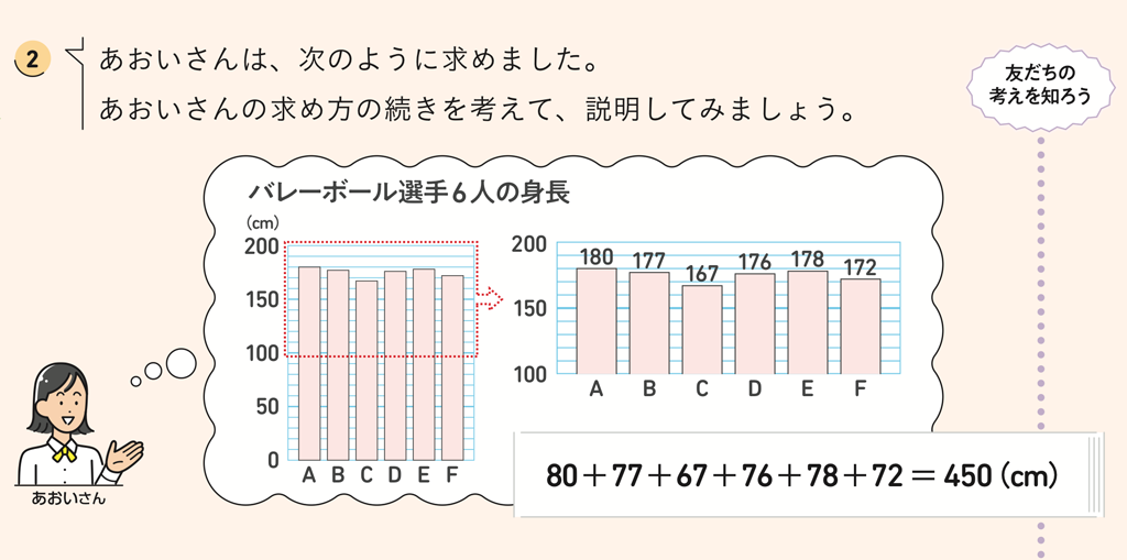 【1年1章】身長の平均をくふうして求めてみよう02