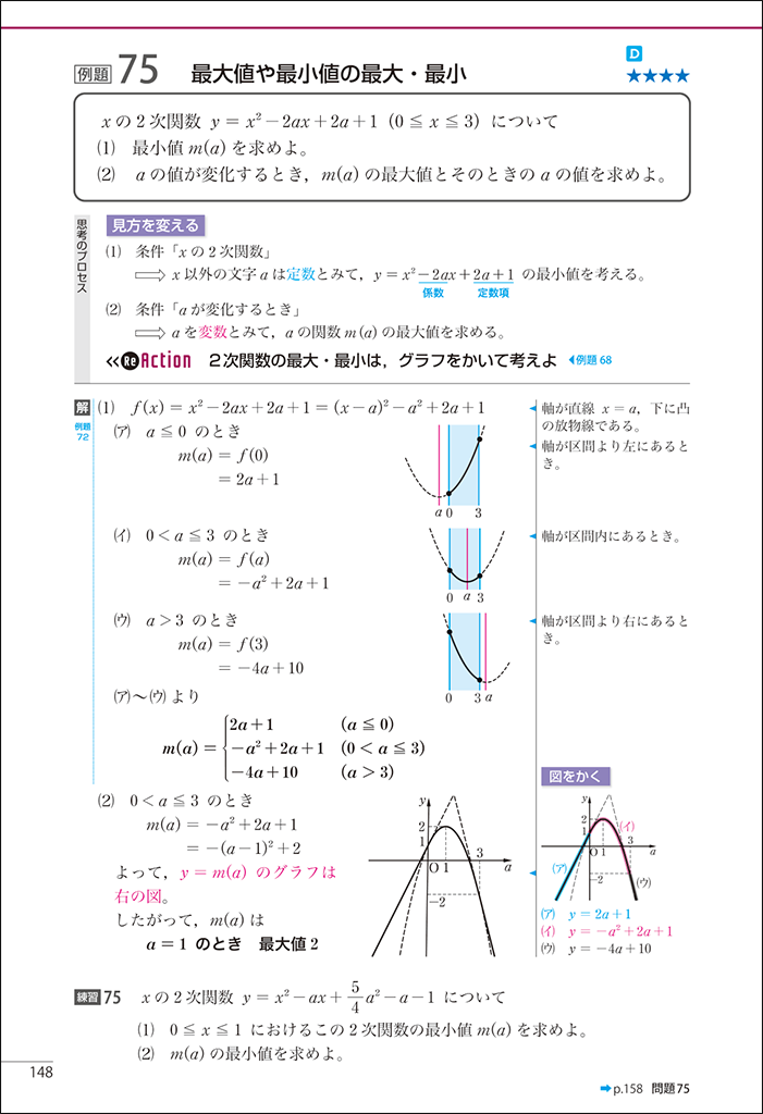 【2次関数】“最小値の最大値”は例題で見せたい！（ニューグローバルマーチ）05