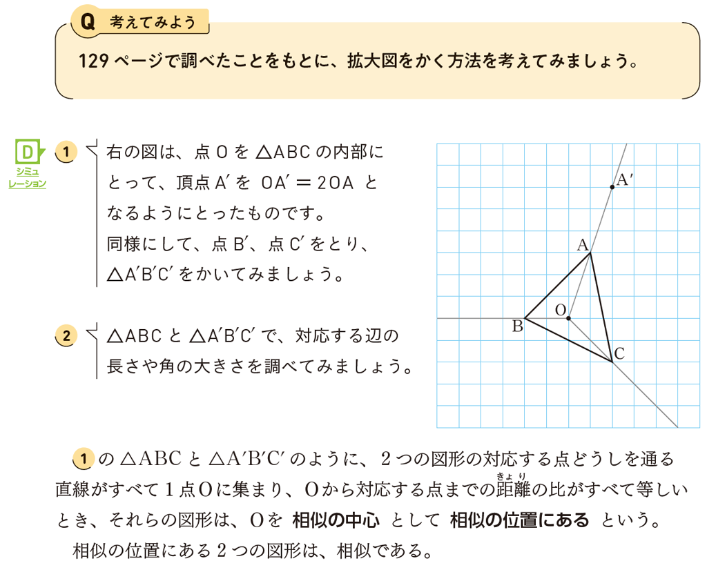 【3年5章】相似の位置にある図形を意識して考えよう01